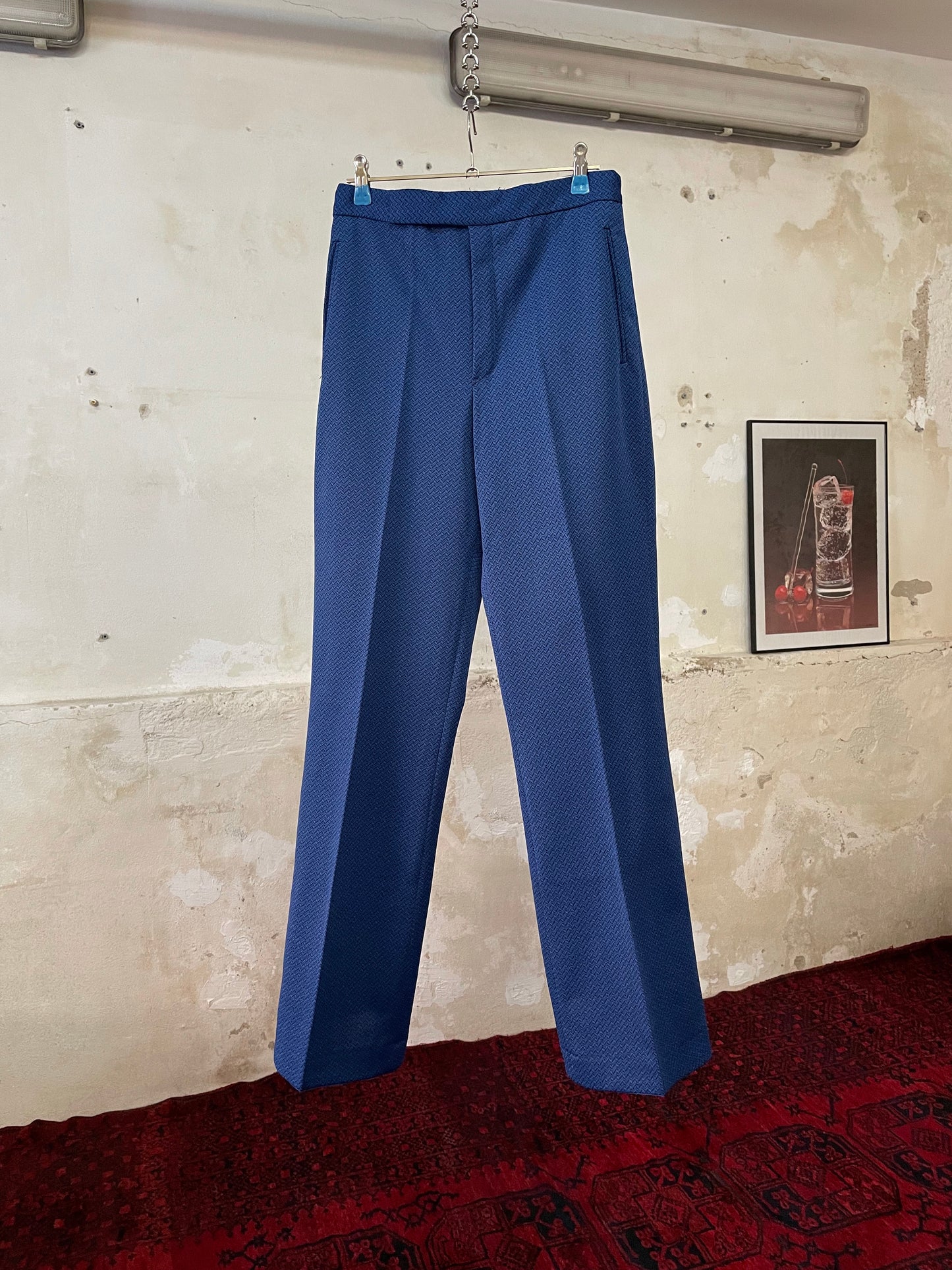 1970s Blue flare trouser. East germany.