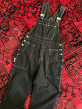 90s Italy black cotton overall