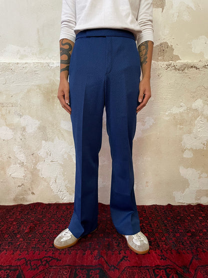 1970s Blue flare trouser. East germany.