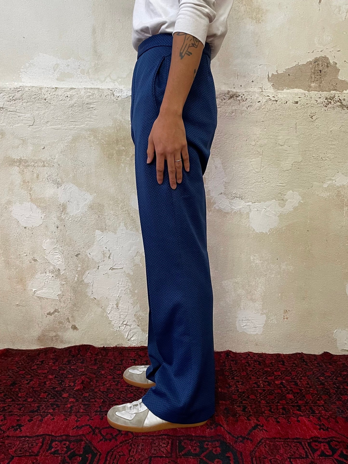 1970s Blue flare trouser. East germany.