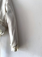 80's white leather biker jacket