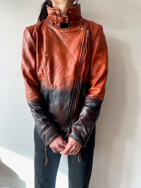 90s Germany leather double riders