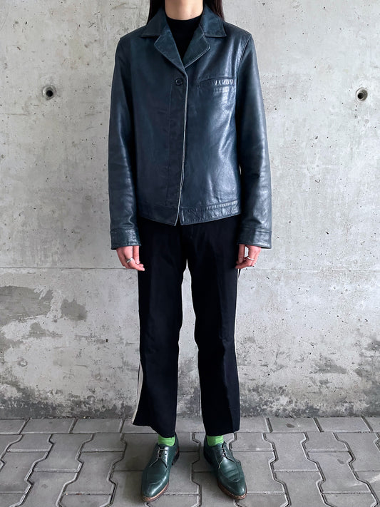 90's grayish blue leather