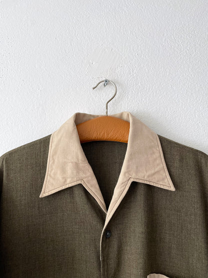 70s Open collar shirt.