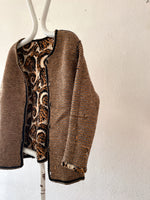 60-70's wool knitted cardigan