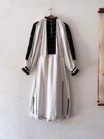 Hungary funeral dress costume traditional Hungarian embroidery black white