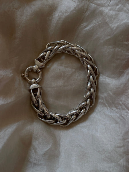Italy silver 925 chain bracelet (22.2cm)