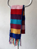 colorful striped knit scarf