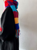 colorful striped knit scarf