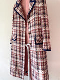 French pink tweed chesterfield coat