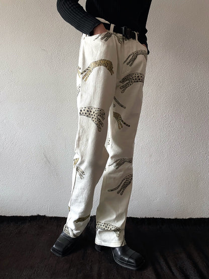 90s robert cavalli tiger pants