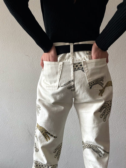 90s robert cavalli tiger pants