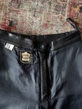 80's Germany leather trouser, full-thigh pockets