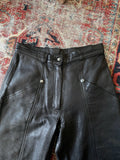 80's Germany leather trouser, full-thigh pockets