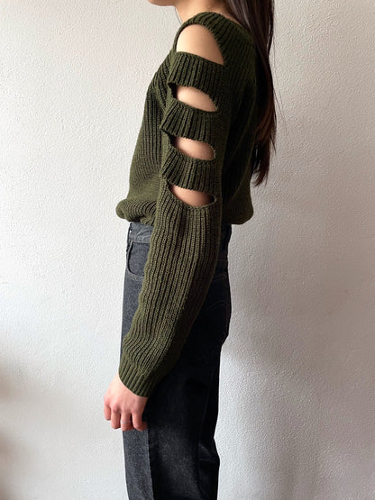 cutting sleeve sweater