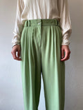 90's Pistachio tuck trouser